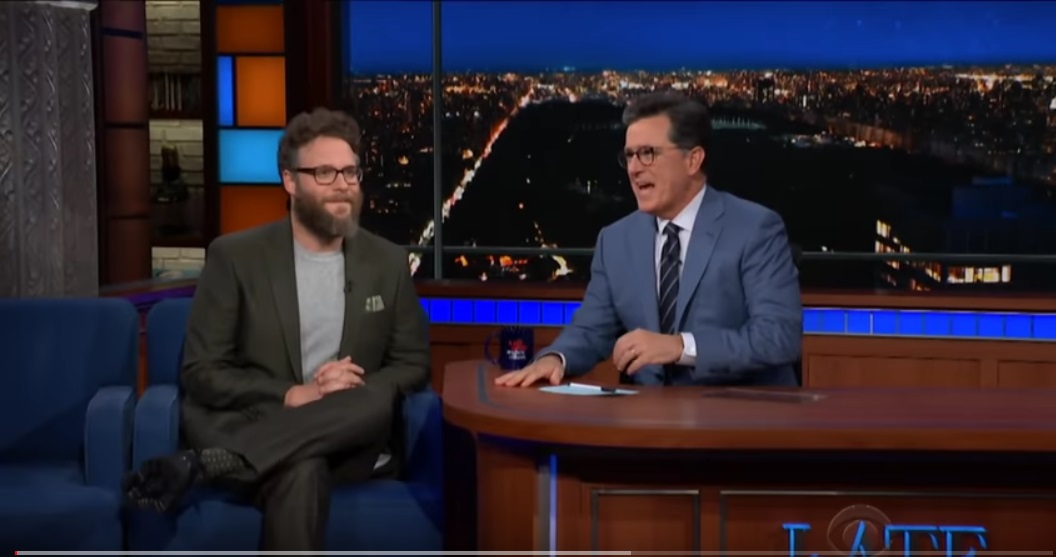 Seth Rogen Interviewed by Stephen Colbert Late Night